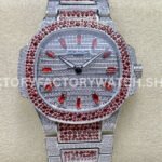 GR Patek Philippe Nautilus 7118 1453G red jewelry dial