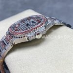 GR Factory Patek Philippe Nautilus 7118/1453G-001 35.5mm Full Red Jewelry White Gold Jewelry Dial