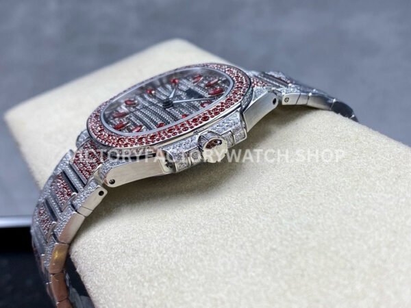 GR Factory Patek Philippe Nautilus 7118/1453G-001 35.5mm Full Red Jewelry White Gold Jewelry Dial