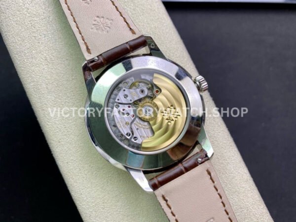 GR Factory Patek Philippe Perpetual Calendar 5320G-001 40mm White Gold Leather Strap Arabic Numerals White Dial