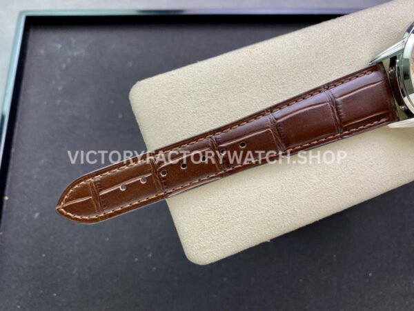 GR Factory Patek Philippe Perpetual Calendar 5320G-001 40mm White Gold Leather Strap Arabic Numerals White Dial