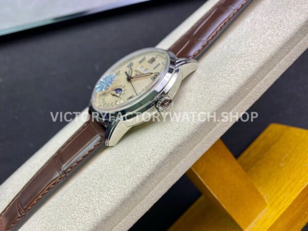 GR Factory Patek Philippe Perpetual Calendar 5320G-001 40mm White Gold Leather Strap Arabic Numerals White Dial