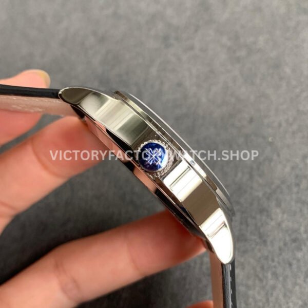 GR Factory Patek Philippe Calatrava Pilot Travel Time 5524G-001 42mm White Gold Leather Strap Arabic Numerals Blue Dial