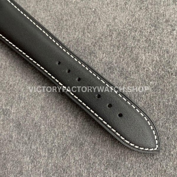 GR Factory Patek Philippe Calatrava Pilot Travel Time 5524G-001 42mm White Gold Leather Strap Arabic Numerals Blue Dial