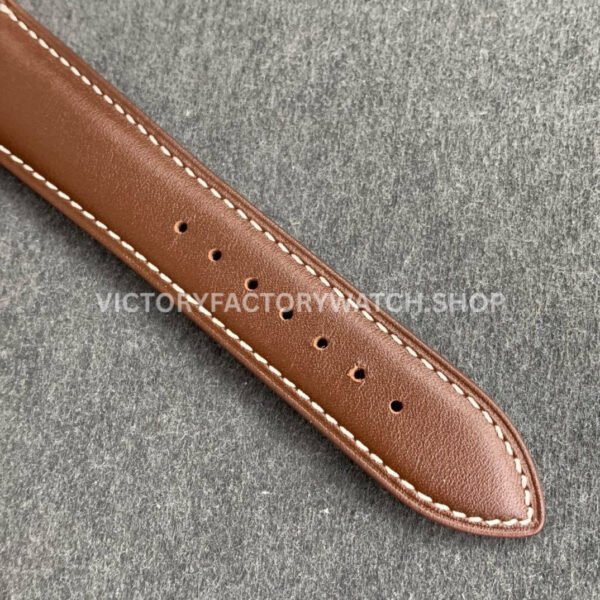 GR Factory Patek Philippe Calatrava Travel Time 5524R-001 42mm Rose Gold Leather Strap Arabic Numerals Brown Dial