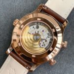 GR Factory Patek Philippe Calatrava Travel Time 5524R-001 42mm Rose Gold Leather Strap Arabic Numerals Brown Dial