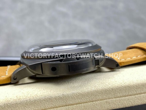 HW Factory Panerai Luminor 1950 3 Days Power Reserve PAM00375 47mm Ceramic Leather Strap Arabic Numerals Black Dial