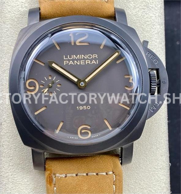 HW PAM00375 Panerai power reserve black dial 47mm