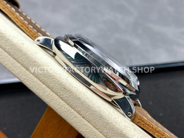 HW Factory Panerai Luminor 1950 PAM 00673 47mm Steel Leather Strap Arabic Numerals Black Dial (2) HW Factory Panerai Luminor 1950 PAM00673 47mm Steel Leather Strap Arabic Numerals Black Dial