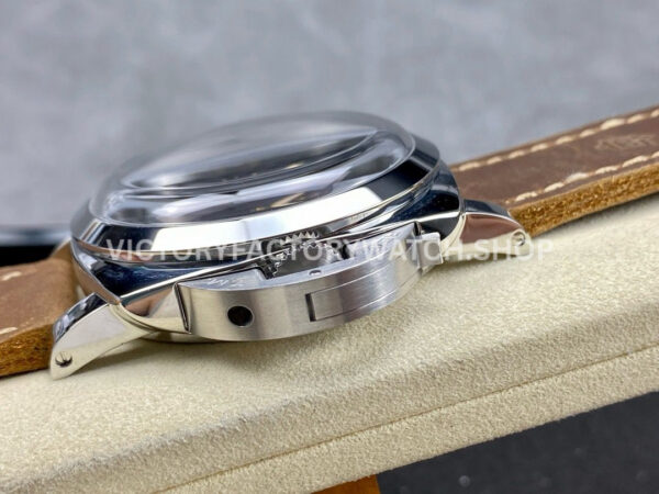 HW Factory Panerai Luminor 1950 PAM 00673 47mm Steel Leather Strap Arabic Numerals Black Dial (4) HW Factory Panerai Luminor 1950 PAM00673 47mm Steel Leather Strap Arabic Numerals Black Dial