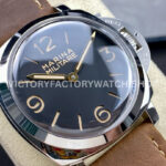 HW Factory Panerai Luminor 1950 PAM 00673 47mm Steel Leather Strap Arabic Numerals Black Dial (5) HW Factory Panerai Luminor 1950 PAM00673 47mm Steel Leather Strap Arabic Numerals Black Dial