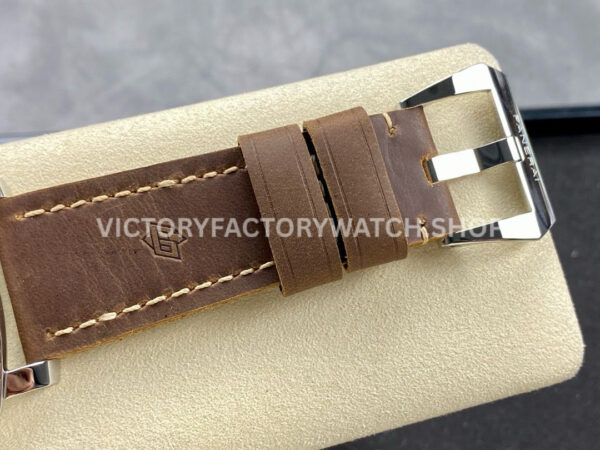 HW Factory Panerai Luminor 1950 PAM 00673 47mm Steel Leather Strap Arabic Numerals Black Dial (6) HW Factory Panerai Luminor 1950 PAM00673 47mm Steel Leather Strap Arabic Numerals Black Dial