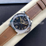 HW Factory Panerai Luminor 1950 PAM 00673 47mm Steel Leather Strap Arabic Numerals Black Dial (7) HW Factory Panerai Luminor 1950 PAM00673 47mm Steel Leather Strap Arabic Numerals Black Dial