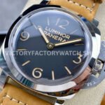HW Factory Panerai Luminor 1950 PAM00372 47mm Steel Leather Strap Arabic Numerals Black Dial