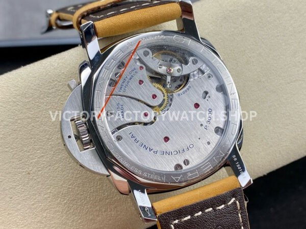 HW Factory Panerai Luminor 1950 PAM00372 47mm Steel Leather Strap Arabic Numerals Black Dial