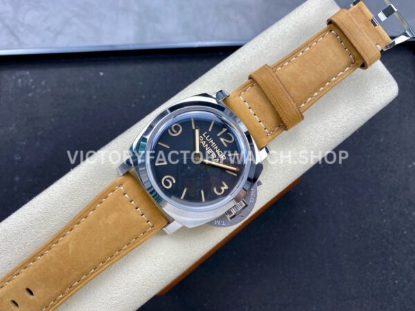 HW Factory Panerai Luminor 1950 PAM00372 47mm Steel Leather Strap Arabic Numerals Black Dial