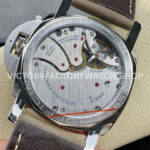 HW Factory Panerai Luminor 1950 PAM605 47mm Steel Leather Strap Arabic Numerals Grey Dial