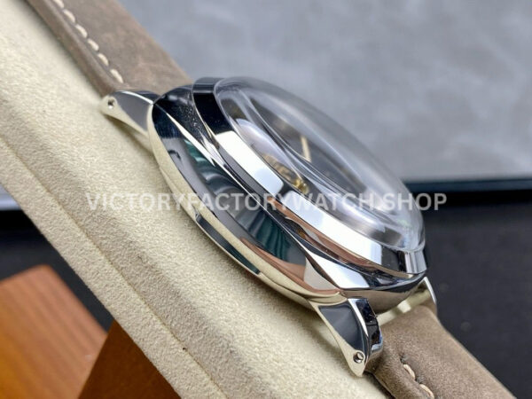 HW Factory Panerai Luminor 1950 PAM605 47mm Steel Leather Strap Arabic Numerals Grey Dial