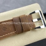 HW Factory Panerai Luminor 1950 PAM663 47mm Steel Leather Strap Arabic Numerals Brown Dial