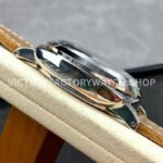 HW Factory Panerai Luminor 1950 PAM663 47mm Steel Leather Strap Arabic Numerals Brown Dial