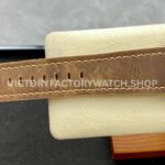 HW Factory Panerai Luminor 1950 PAM663 47mm Steel Leather Strap Arabic Numerals Brown Dial