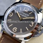 HW Factory Panerai Luminor 1950 PAM663 47mm Steel Leather Strap Arabic Numerals Brown Dial