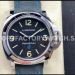 HW Factory Panerai Luminor Base Logo PAM00774 44mm Steel Textile Strap Black Dial (9) HW PAM00774 Panerai Luminor Base Logo black dial