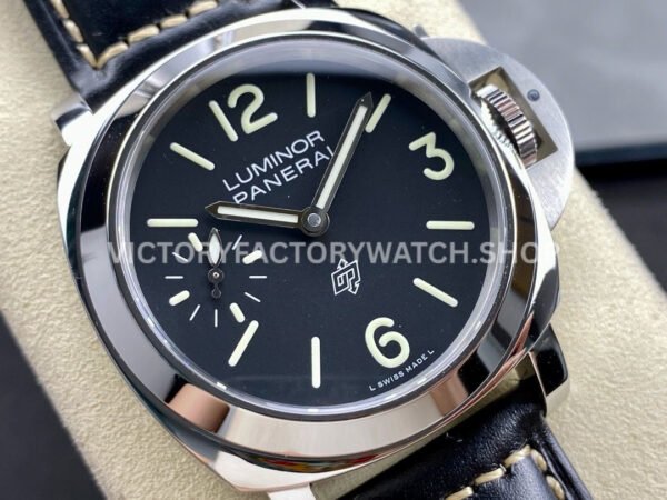 HW Factory Panerai Luminor Base Logo PAM01084 44mm Steel Leather Strap Arabic Numerals Black Dial