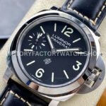 HW Factory Panerai Luminor Base Logo PAM01084 44mm Steel Leather Strap Arabic Numerals Black Dial