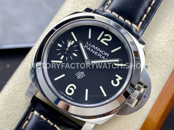 HW Factory Panerai Luminor Base Logo PAM01084 44mm Steel Leather Strap Arabic Numerals Black Dial