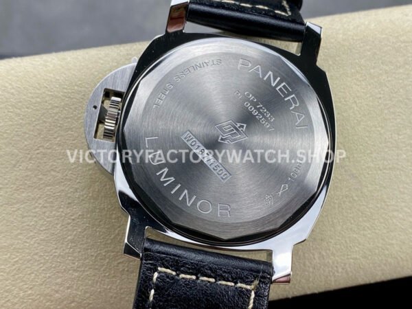 HW Factory Panerai Luminor Base Logo PAM01084 44mm Steel Leather Strap Arabic Numerals Black Dial