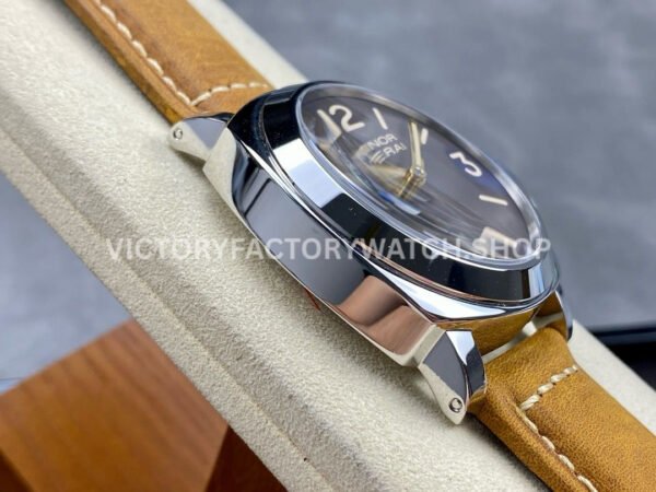 HW Factory Panerai Luminor Base PAM 00390 44mm Steel Leather Strap Arabic Numerals Brown Dial (3) HW Factory Panerai Luminor Base PAM00390 44mm Steel Leather Strap Arabic Numerals Brown Dial