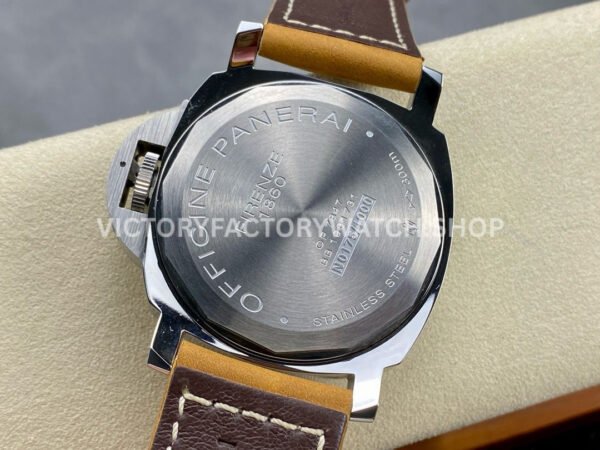 HW Factory Panerai Luminor Base PAM00914 44mm Steel Leather Strap Arabic Numerals Black Dial