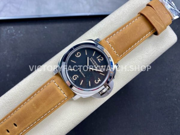 HW Factory Panerai Luminor Base PAM00914 44mm Steel Leather Strap Arabic Numerals Black Dial