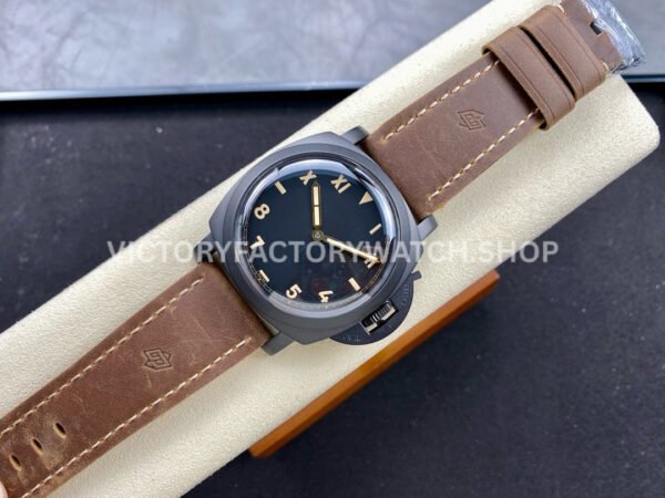 HW Factory Panerai Luminor California PAM00629 47mm Titanium Leather Strap Arabic Numerals Black Dial