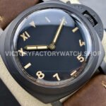 HW Factory Panerai Luminor California PAM00629 47mm Titanium Leather Strap Arabic Numerals Black Dial