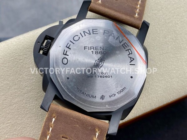 HW Factory Panerai Luminor California PAM00629 47mm Titanium Leather Strap Arabic Numerals Black Dial