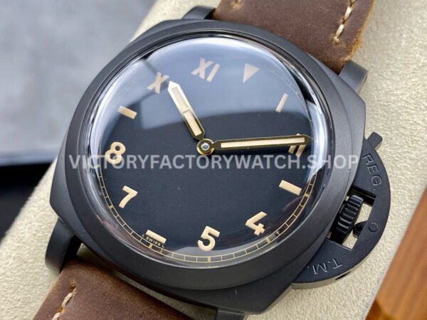 HW Factory Panerai Luminor California PAM00629 47mm Titanium Leather Strap Arabic Numerals Black Dial