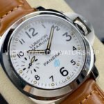 HW Factory Panerai Luminor Marina Logo Pam00778 44mm Steel Leather Strap Arabic Numerals White Dial