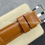 HW Factory Panerai Luminor Marina Logo Pam00778 44mm Steel Leather Strap Arabic Numerals White Dial