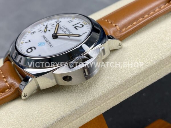 HW Factory Panerai Luminor Marina Logo Pam00778 44mm Steel Leather Strap Arabic Numerals White Dial