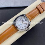 HW Factory Panerai Luminor Marina Logo Pam00778 44mm Steel Leather Strap Arabic Numerals White Dial
