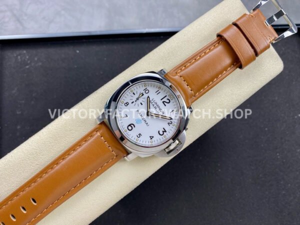 HW Factory Panerai Luminor Marina Logo Pam00778 44mm Steel Leather Strap Arabic Numerals White Dial