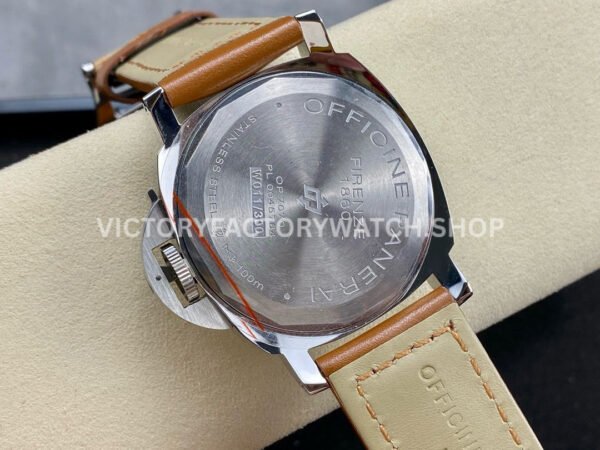 HW Factory Panerai Luminor Marina Logo Pam00778 44mm Steel Leather Strap Arabic Numerals White Dial