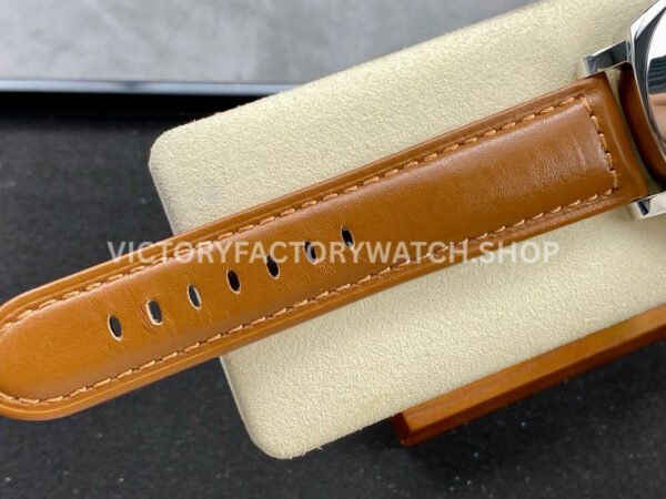 HW Factory Panerai Luminor Marina Logo Pam00778 44mm Steel Leather Strap Arabic Numerals White Dial
