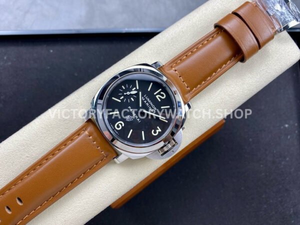HW Factory Panerai Luminor Marina PAM00005 44mm Steel Leather Strap Arabic Numerals Black Dial