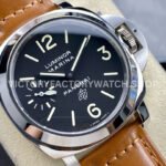 HW Factory Panerai Luminor Marina PAM00005 44mm Steel Leather Strap Arabic Numerals Black Dial