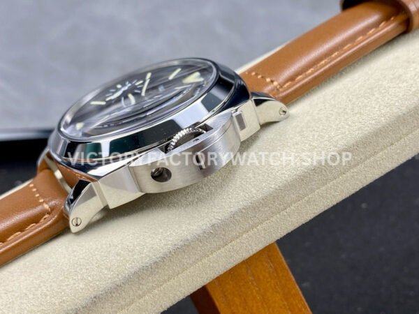 HW Factory Panerai Luminor Marina PAM00005 44mm Steel Leather Strap Arabic Numerals Black Dial