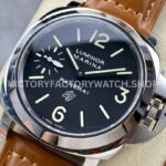 HW Factory Panerai Luminor Marina PAM00005 44mm Steel Leather Strap Arabic Numerals Black Dial