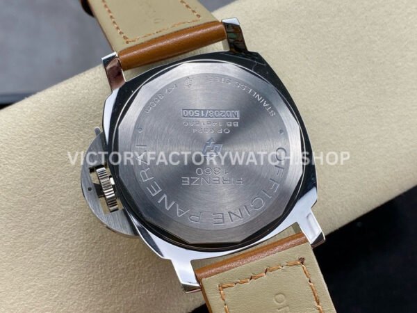 HW Factory Panerai Luminor Marina PAM00005 44mm Steel Leather Strap Arabic Numerals Black Dial